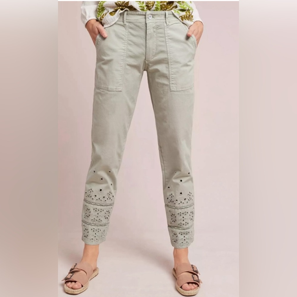 Anthropologie Eyelet Wanderer Utility Pants size‎ 26 - Picture 3 of 16